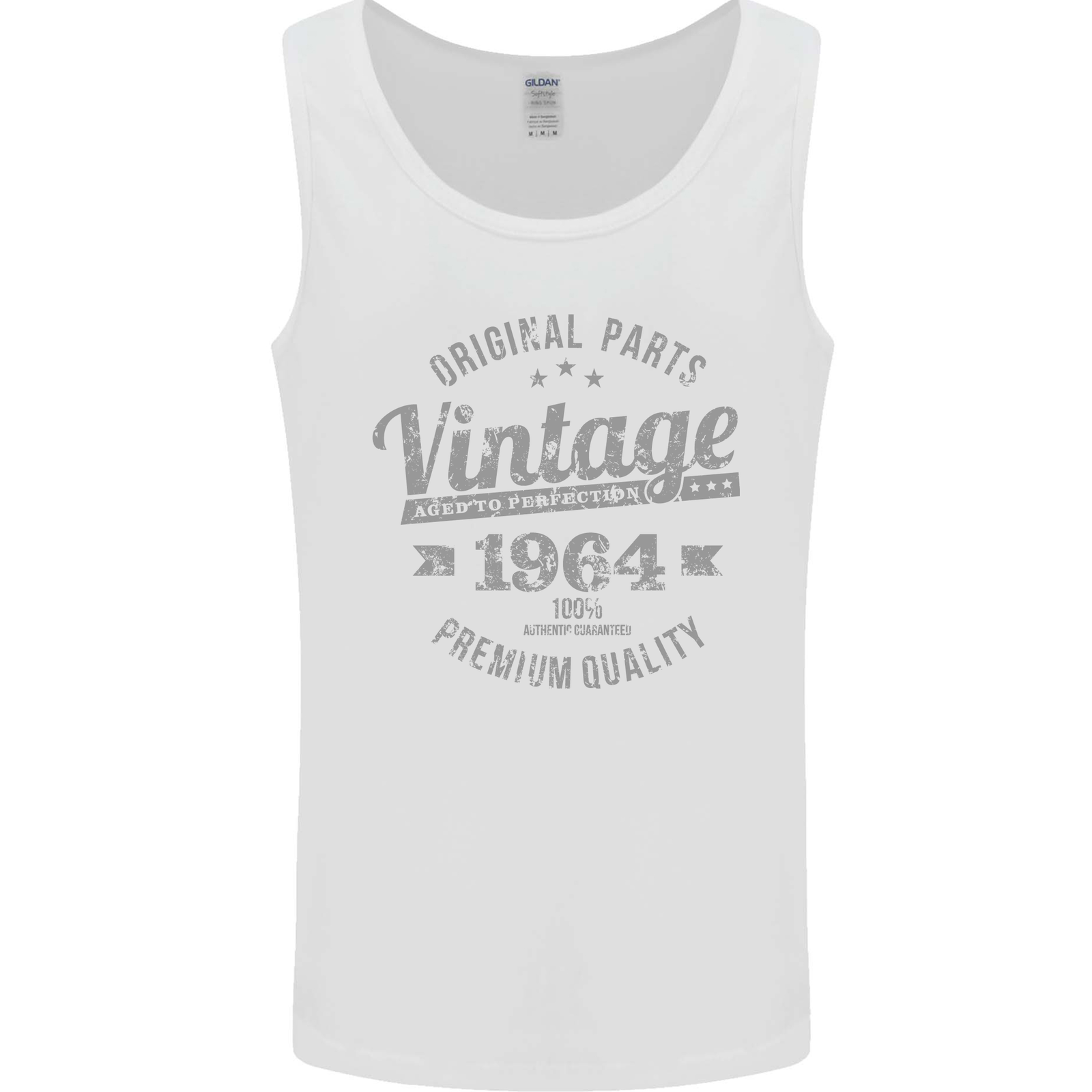 Vintage Year 61st Birthday 1964 Mens Vest Tank Top White