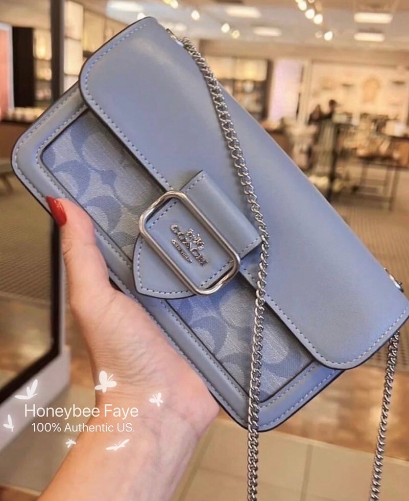 NWT Coach Morgan Crossbody In Signature Chambray CH150 | eBay