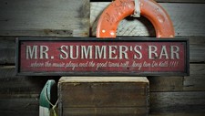 Custom Bar / Pub w/ Slogan Sign - Rustic Hand Made Vintage Wooden