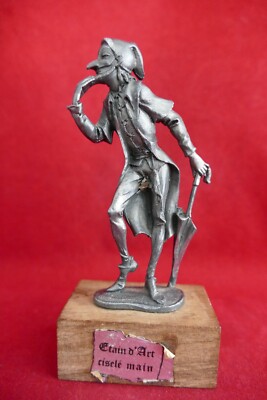 Kunstzinn handgeschnitzt Italien Figur Commedia Dell'arte - 8,5 cm hoch