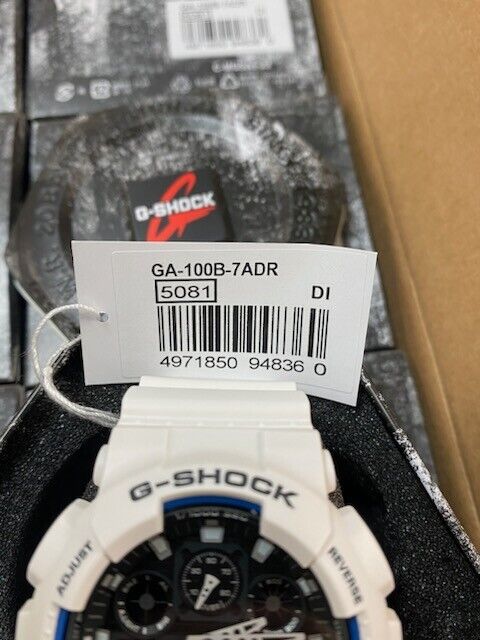 Casio G-Shock GA-100B-7A Matte White Resin Analog Digital Casio G-Shock GA-100B-7A Matte White Resin Analog Digital