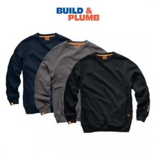 Scruffs Mens Trade Work Sweatshirt / Jumper - Pockets - S-XXL - Blue/Navy