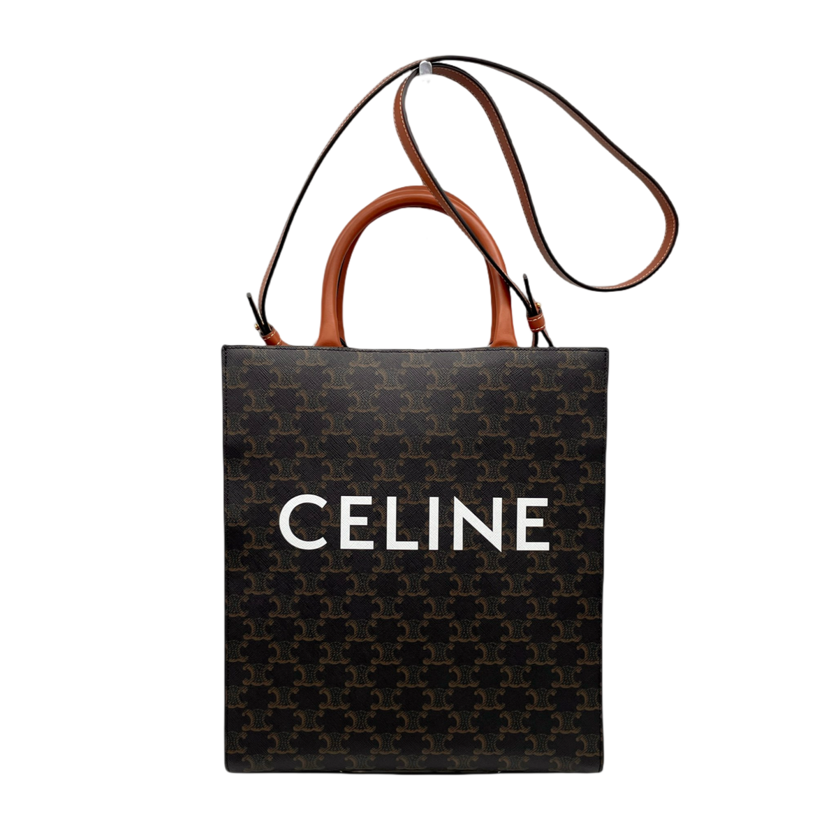 ★関税送料込 CELINE★ヴィンテージ VERTICAL CABASバッグ Auth CELINE Triomphe Canvas Vertical Cabas 2Way Tote Bag | eBay