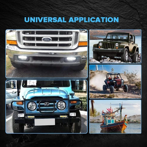 Pair 6Inch 240W LED Light Bar Car Combo Pods Fog Lamp Offroad for Jeep Truck 4WD - Foto 16 di 19