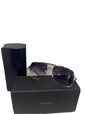 DITA Symeta-Type 403 DTS 126-03 Black Iron Yellow Gold Grey Sunglasses AUTHENTIC