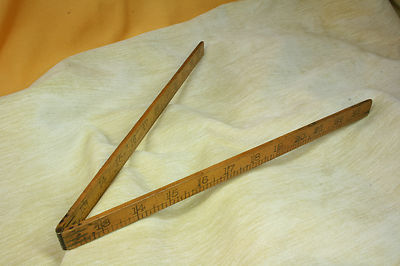 Mètre Pliant Simple Vintage – Outil De Mesure Ancien, Métro Pliant, Neuf Sans Marque, XXe Siècle