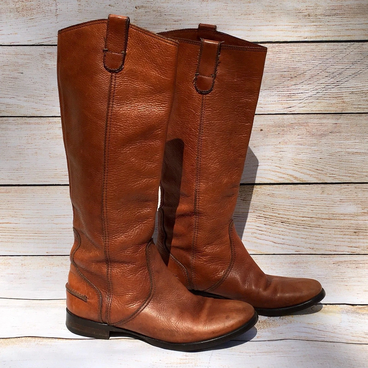 Cognac leather hotsell riding boots