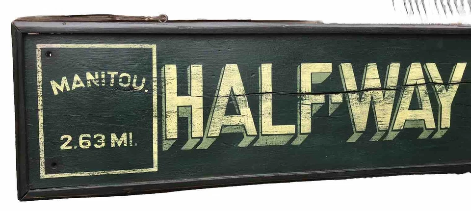 Vintage Pikes Peak Trail “Half-way House” Wood House Sign - Image 2 of 4