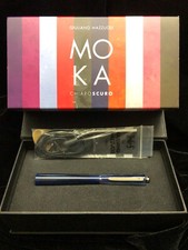 Penna stilografica MOKA in resina di GIULIANO MAZZUOLI - Perla Blu - NUOVO