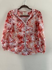 Zara Kids Outerwear Collection Pink Rain Jacket Windbreaker floral size 10/12