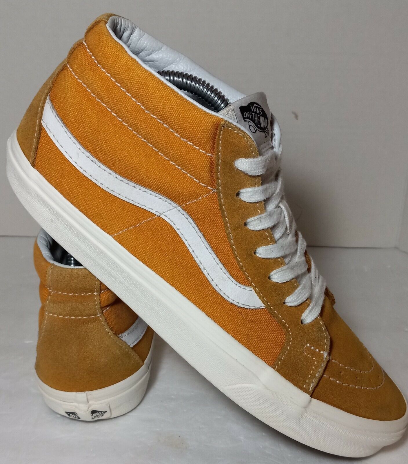 Uovertruffen Prøv det billet Vans SK8 Hi Off the Wall Mustard Yellow Suede Hi-Top Unisex M 9.5 / W 11  *Great* | eBay