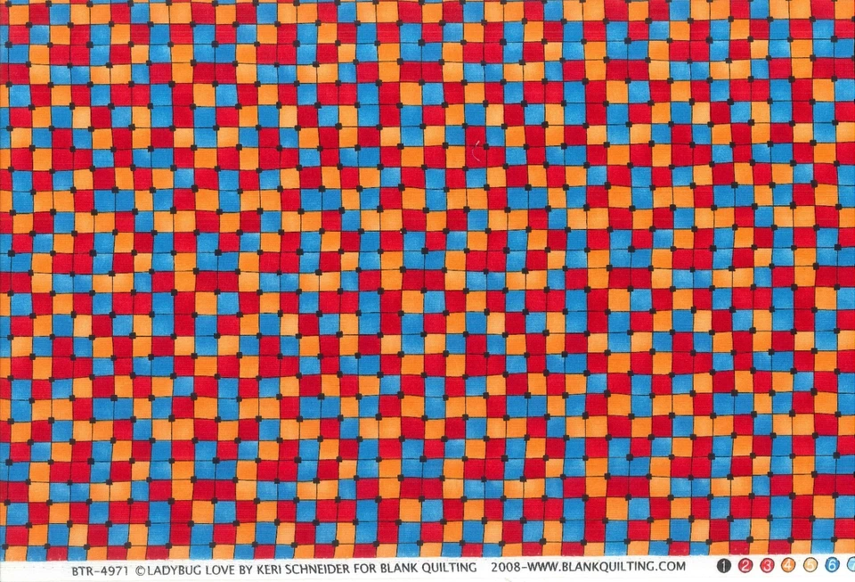 2 yards Keri Schneider Ladybug Love Cotton Print Fabric Blank Quilting 45" W Red - Image 2 of 2