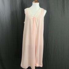Vintage Kayser Pale Pink Nylon Nightgown M