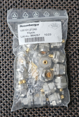 Koaxiale Stecker, 50 Ohm, Typ 'N', gerade, für .141'' - Kabel, Marke Rosenberger