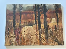 RALPH HULETT OIL PAINTING 1960'S IMPRESSIONISM LANDSCAPE AMERICAN REGIONALISM
