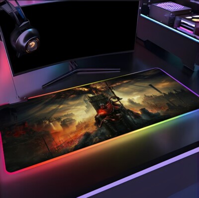 Elden Ring RGB XXL Mouse Pad - Light Up Your Desk w/ Tarnished, Malenia & Ranni