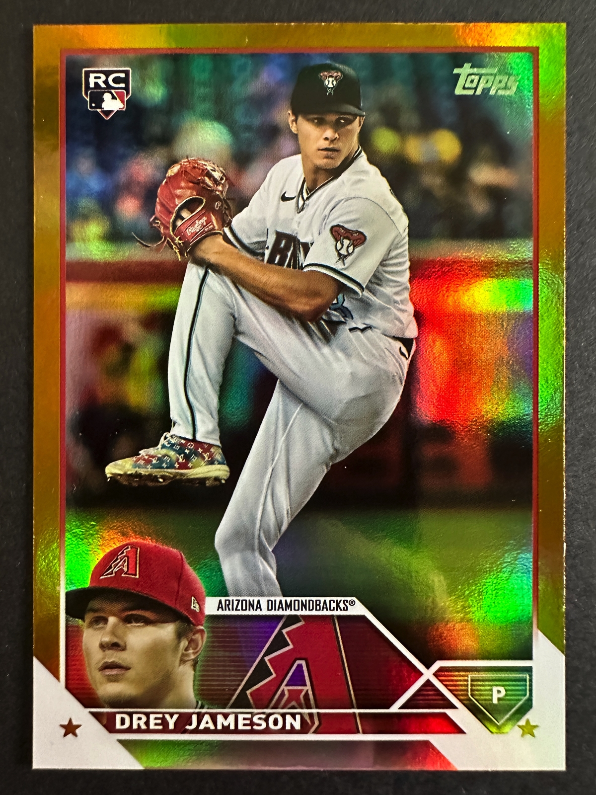 Drey Jameson 2023 Topps Gold Foil Baseball Card Arizona Diamondbacks