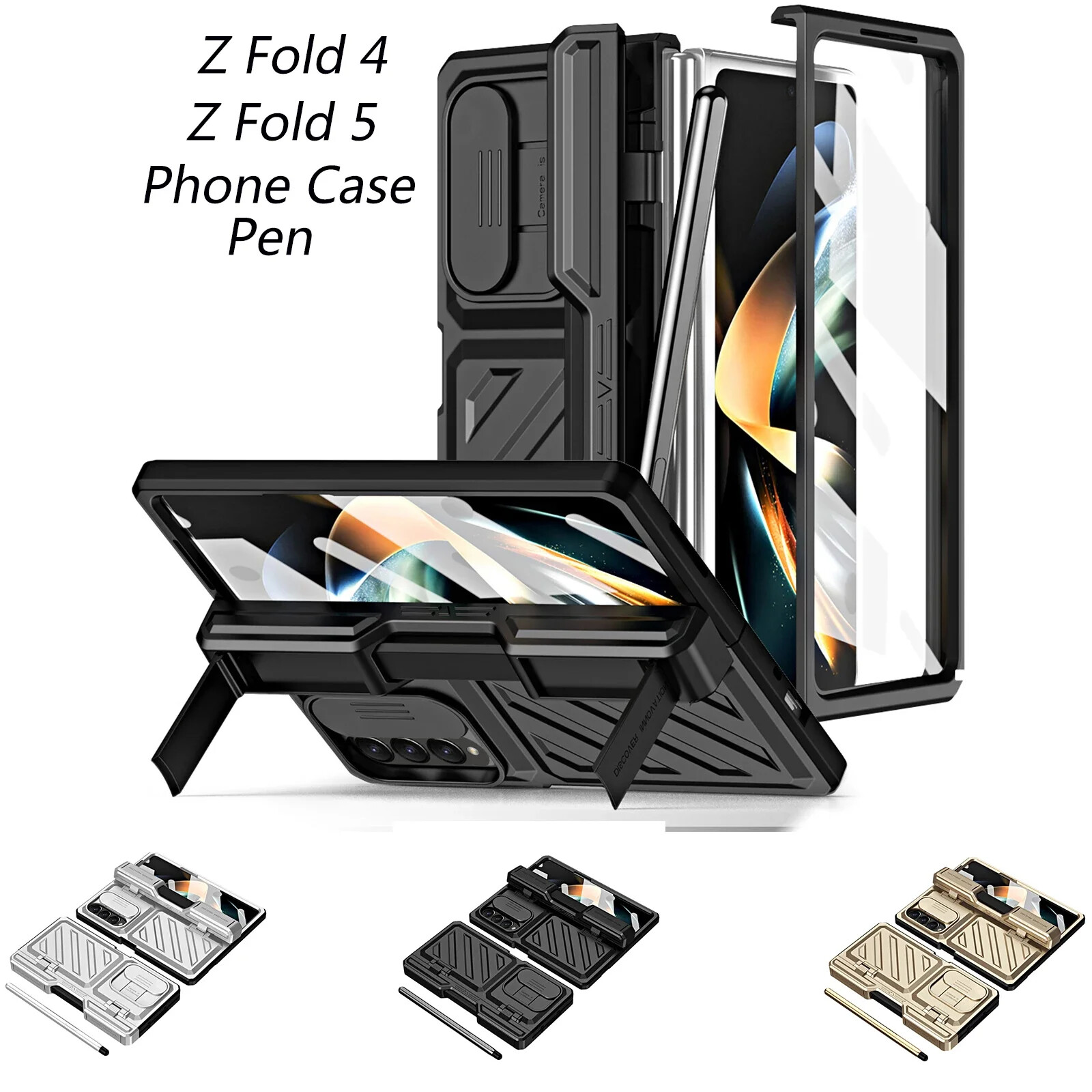 For Samsung Galaxy Z Fold 6/Fold 5/Fold 4 Phone Case Cover screen protector Pen-image