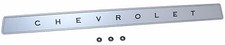 1964 1965 1966 Chevrolet Truck Glovebox Door Emblem Silver W Black Lettering New