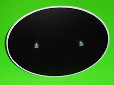 YAMAHA YZ80 MX80 NEW WHITE # PLATE WITH BLACK BACKGROUND VINTAGE MOTOCROSS