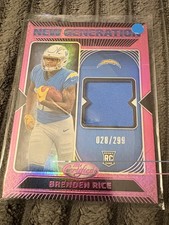 2024 Panini Certified New Generation Jersey Brenden Rice NGSBREMirror Pink /299 