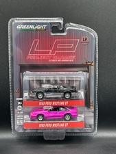 GREENLIGHT 1989 Ford Mustang GT 2 Pack Black & Pink LP Exclusive 1:64 Diecast