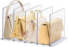 Pack of 5 Shelf Dividers, Adjustable Pocket Dividers, Transparent Acrylic Shelf 