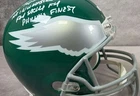 Vince Papale Eagles Signed inscribed Full Size Replica Helmet Beckett COA