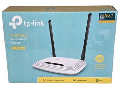TP-LINK TL-WR841N 300Mbps Wireless N Router, 4 LAN Ports, WPS, White