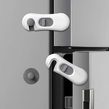 5-Pack Child Proof Refrigerator Lock with 3M Adhesive, Baby White
