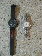 2 watches ESQ Men’s Watch beautiful white dive E5066 and Firetrap tag batteries