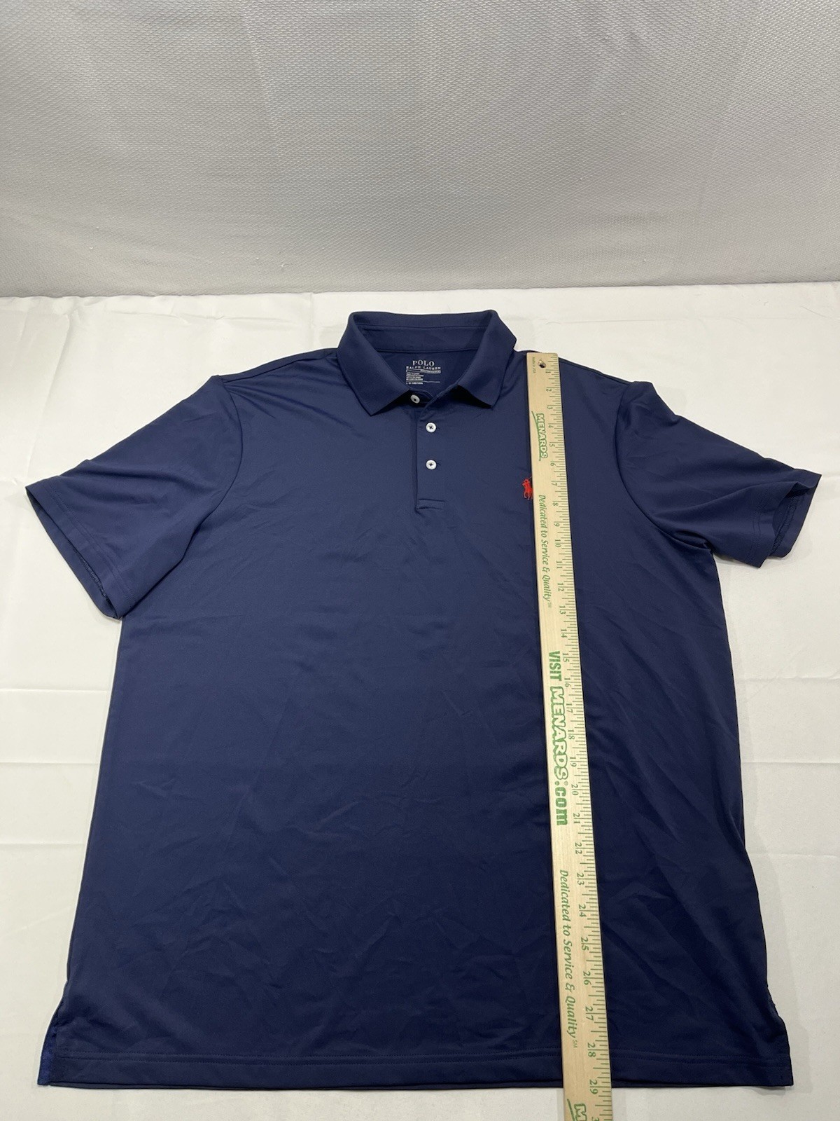 Polo Ralph Lauren Performance Polo Shirt Mens Size Large Blue Golf Red Pony thumbnail 5