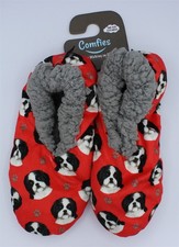 Comfies Slippers Shih Tzu Dog Breed One Size Red 100 Polyester