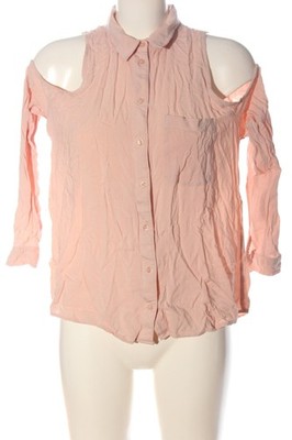 H&M DIVIDED Hemd-Bluse Damen Bluse Gr. DE 42 nude Casual-Look