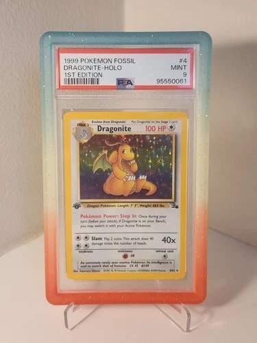 1999 Pokemon Dragonite Fossil 1ST EDITION #4 HOLO PSA 9 Mint New Grade
