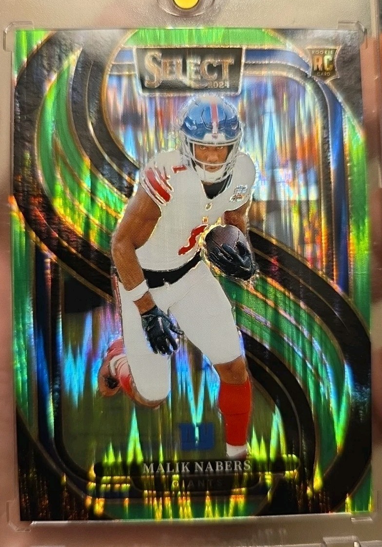 2024 Select Malik Nabers Premier Level Lime Green Rookie #/499