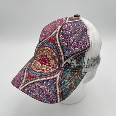 Ariat Trucker Hat Mandala Pattern White Mesh Snapback Colorful Cap