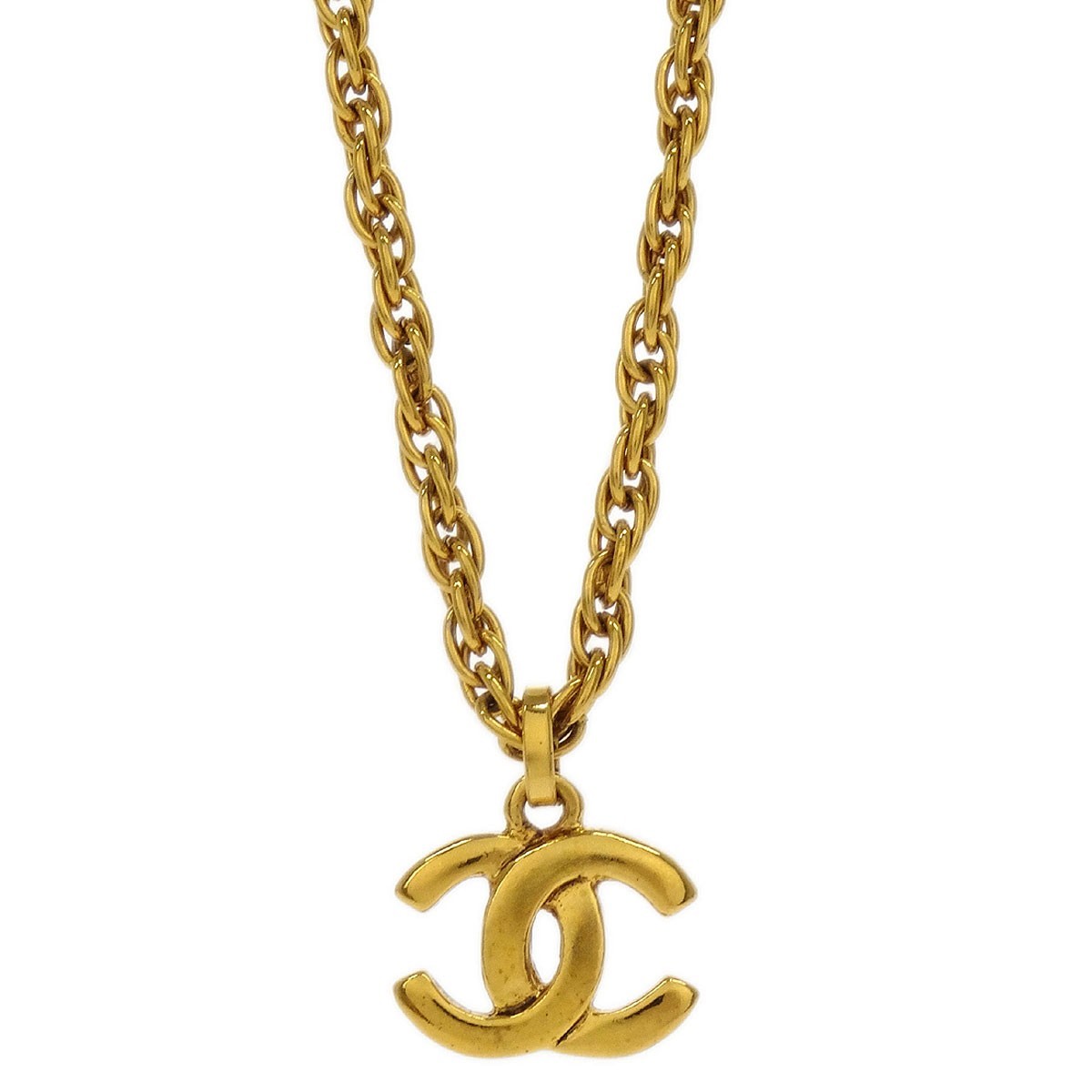 Chanel Gold CC Chain Pendant Necklace 154153 | eBay