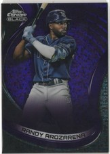 Randy Arozarena 2022 Topps Chrome Black Purple Mini Diamond #'d/150 Card #75