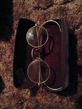 Antique Eyeglasses 1920's 12 KT Gold Filled Dr Wm Morton Wooster Ohio Spectacles