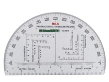 Military Protractor - Army Mills RA MOD Pathfinder Romer Cadets Mils Protracter