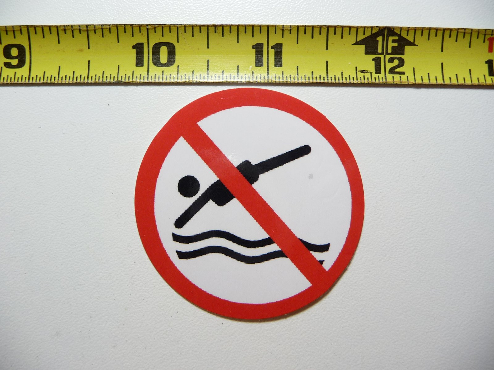 No Diving or Swimming Allowed Prohibited Occupation Work Decal Sticker
