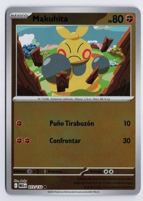 Spanish Makuhita - MEG #072/132 ME01: Mega Evolution Reverse Holofoil LP