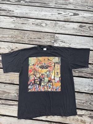 Vintage 90s Winter London Piccadilly Circus T shirt size large By Molly Moss ART