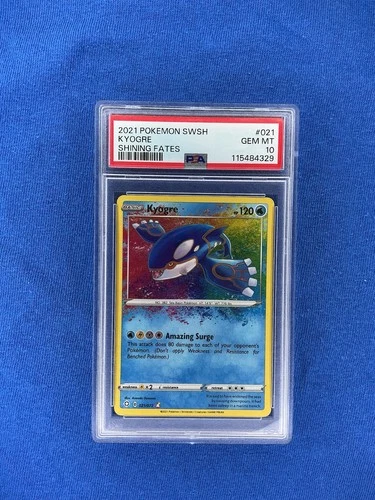 2021 Pokémon Shining Fates Kyogre Amazing Rare #021 PSA 10 Gem Mint