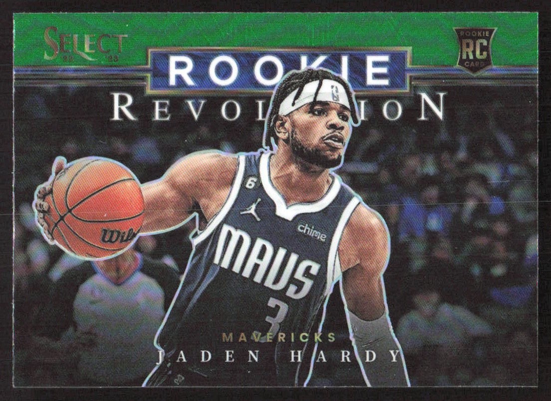 4285J 2022-23 Panini Select #8 Jaden Hardy Rookie Revolution Green Prizms