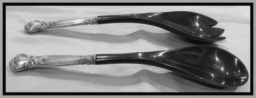 GORHAM CHANTILLY PATTERT 1895 STERLING SILVER WITH PLASTIC SALAD SERVING SET
