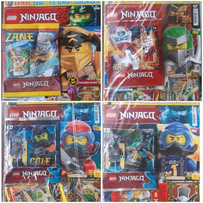 4 LEGO NINJAGO MAGAZIN Konvolut NEU Minifigur & Karten Nr. 67, 80, 82, 102