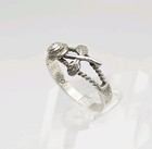 Avon Sterling Silver Vintage Diamond Cut Rose Ring Size 8 — photo 5