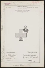 Franz Hartmann for Portrait and signature of F. E. Bilz and a cross with an F H